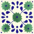 Green Marguerite 2 Talavera Mexican Tile