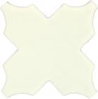 4.75 x 4.75 Vainilla Gloss Mudejar Cross - Tierra High Fired Glazed Field Tile