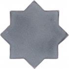 4.25 x 4.25 Gray 2 Matte Eight Point Star Mudejar - Tierra High Fired Glazed Filed Tile