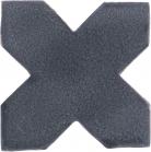4.25 x 4.25 Gray 3 Matte Cross 1 - Tierra High Fired Glazed Filed Tile