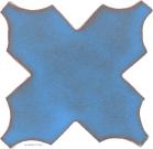 4.75 x 4.75 Turquoise Gloss Mudejar Cross - Tierra High Fired Glazed Field Tile