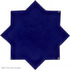 4.25 x 4.25 Sapphire Blue Gloss Eight Point Star Mudejar - Tierra High Fired Glazed Field Tile