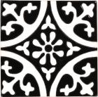 6x6 La Quinta Black & White 1 Gloss Santa Barbara Ceramic Tile by Size