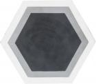 8 Tricolor Hexagon - Barcelona Cement Floor Tile