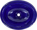Swirling Blue - Oval Drop In Bathroom Sink