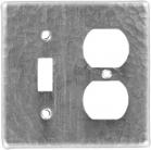 Brushed Nickel Toggle/Outlet - Copper Switchplate