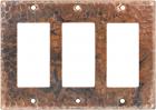 Natural Triple GFI Rocker - Copper Switchplate