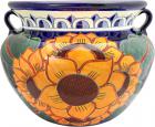 Sunflowers - Large Round Ceramic Planter