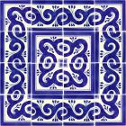Set of 16 Individual Tiles 4.25 x 4.25 - Talavera Mexican Tile Set